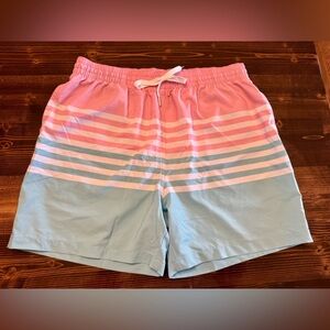 Chubbies On the Horizon Pastel Striped Swim Trunks XL 5.5” Inseem